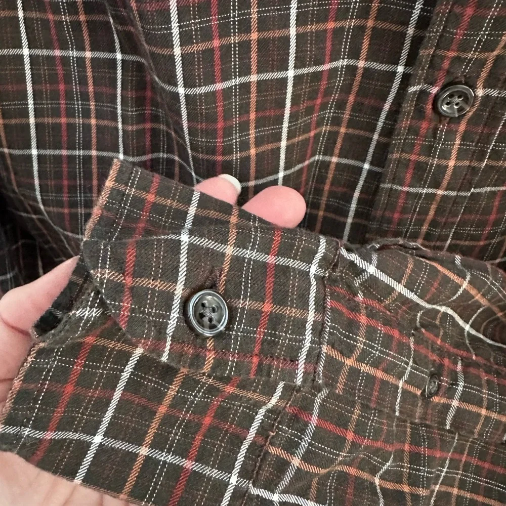 J.Crew Brushed Twill Plaid Button Down Shirt Slim Fit Small